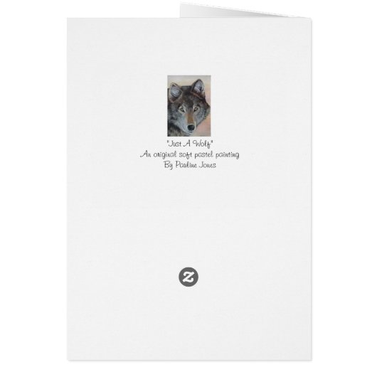 schilderij van de grijze wolf (Achterkant)