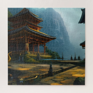 schilderij van de japanse tempel legpuzzel