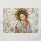 Schilderij van de jonge redder folie feestdagenkaart (Voorkant)