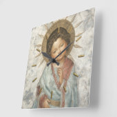 Schilderij van de jonge redder Jezus Vierkante Klok (Hoek)