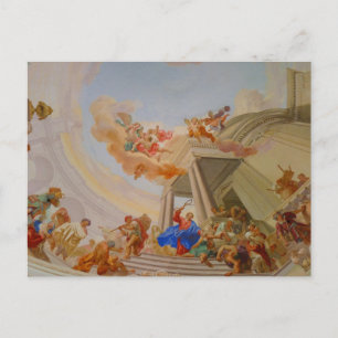 schilderij van de klooster abbey neresheim briefkaart