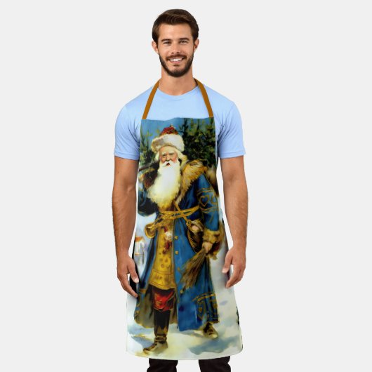 Schilderij van de  Vader Kerstmis Schort (Gedragen)