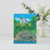 Schilderij van de vuurtoren van Bear Island Briefkaart (Staand voorkant)