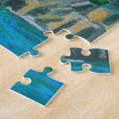 Schilderij van de vuurtoren van Bear Island Legpuzzel (Zijkant)