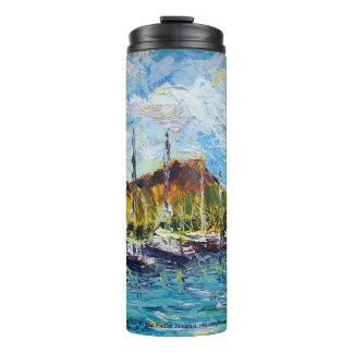 SCHILDERIJ VAN DE WAIKIKI YACHT CLUB THERMOSBEKER