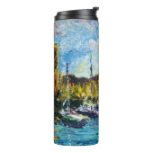 SCHILDERIJ VAN DE WAIKIKI YACHT CLUB THERMOSBEKER (Gedraaid links)