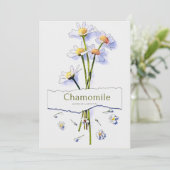 schilderij van de  waterverf Chamomile Kaart (Staand voorkant)