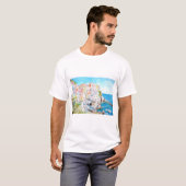 schilderij van de waterverf Cinque Terre T-shirt (Voorkant volledig)