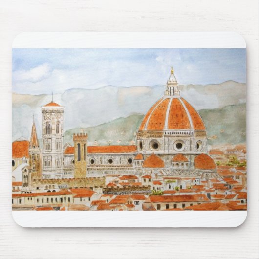 schilderij van de waterverf Florence Cathedral Duo Muismat (Voorkant)