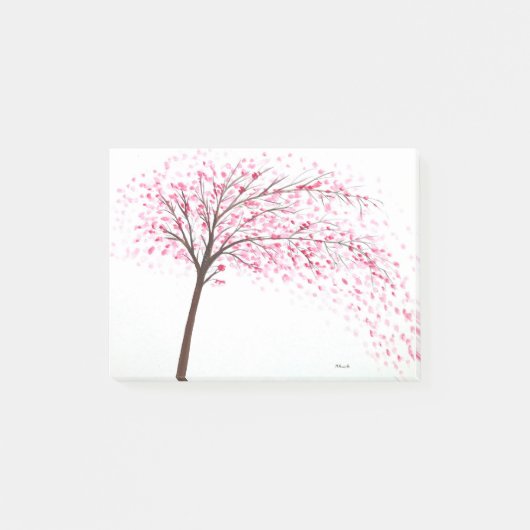 schilderij van de waterverf van Cherry blossom Post-it® Notes (Voorkant)