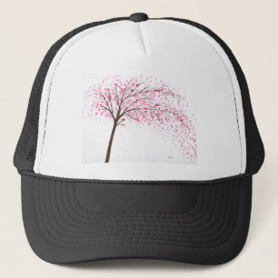 schilderij van de waterverf van Cherry blossom Trucker Pet