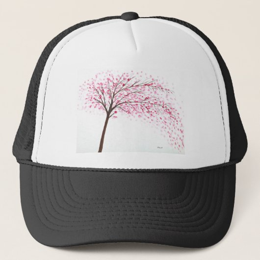 schilderij van de waterverf van Cherry blossom Trucker Pet (Voorkant)