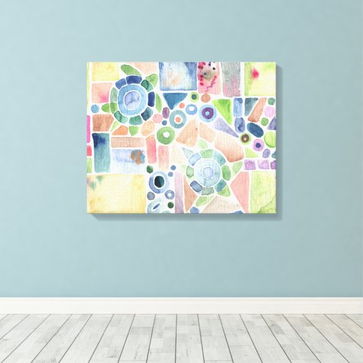 schilderij van de Waterverf van de schilderij van  Canvas Afdruk (Insitu (Houten vloer))