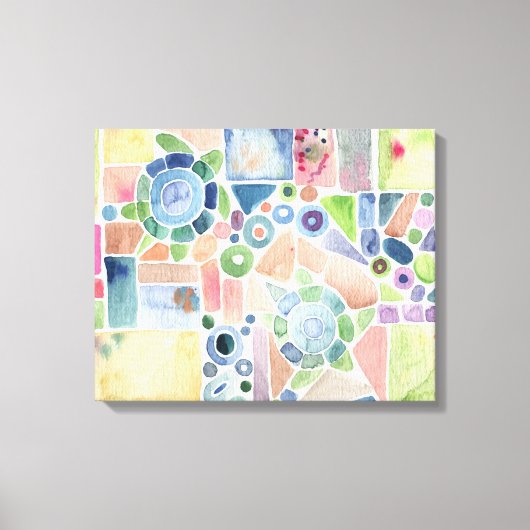 schilderij van de Waterverf van de schilderij van  Canvas Afdruk (Voorkant)