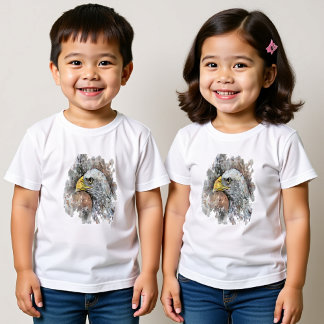 schilderij van de waterverf van een adelaar kinder shirts