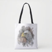 schilderij van de waterverf van een adelaar tote bag (Voorkant)