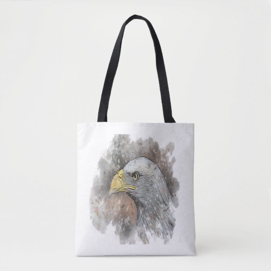 schilderij van de waterverf van een adelaar tote bag (Voorkant)