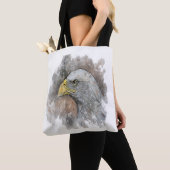 schilderij van de waterverf van een adelaar tote bag (Dichtbij)