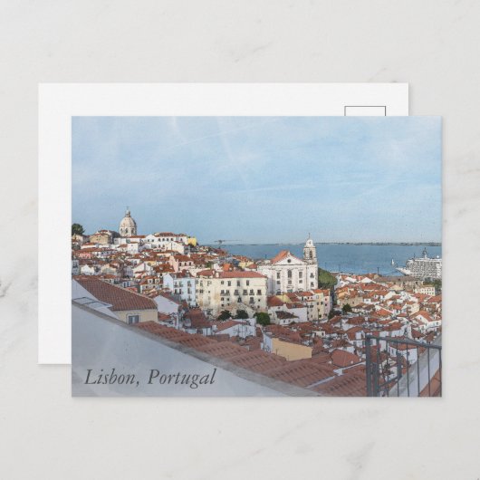 schilderij van de waterverf van het district Alfam Briefkaart (Voorkant / Achterkant)