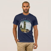 schilderij van de Waterverf van het Tahoe Lake T-shirt (Voorkant volledig)
