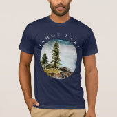 schilderij van de Waterverf van het Tahoe Lake T-shirt (Voorkant)