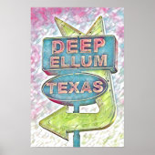 Schilderij van Deep Ellum, Dallas Texas Poster (Voorkant)