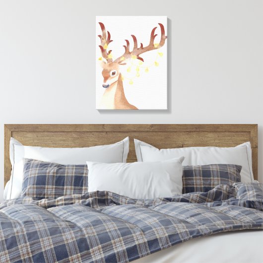 schilderij van Deer Canvas (Insitu (Slaapkamer))