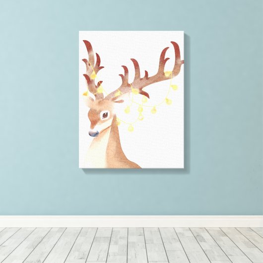 schilderij van Deer Canvas (Insitu (Houten vloer))