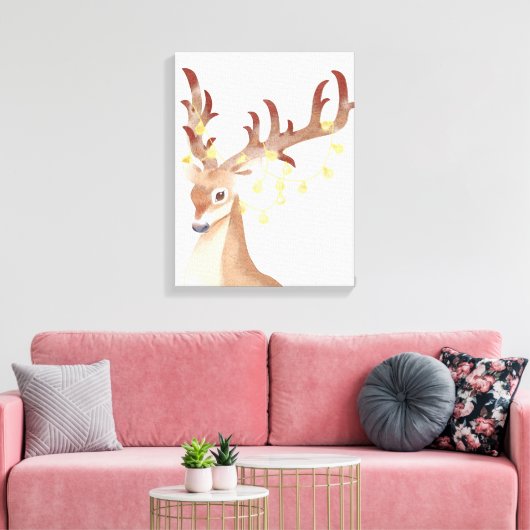 schilderij van Deer Canvas (Insitu (Woonkamer))