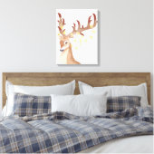 schilderij van Deer Canvas Afdruk (Insitu (Slaapkamer))