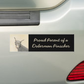 Schilderij van Dobermann Pinscher - Originele Hond Bumpersticker (Op auto)