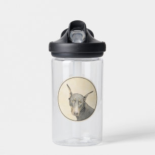 Schilderij van Dobermann Pinscher - Originele hond Waterfles