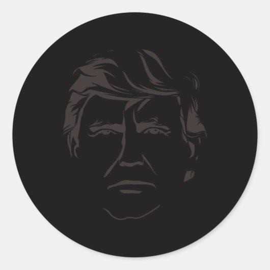 Schilderij van Donald Trump Ronde Sticker (Voorkant)