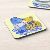 schilderij van drie schattige oude teddyberen drankjes onderzetter (Linkerzijde)