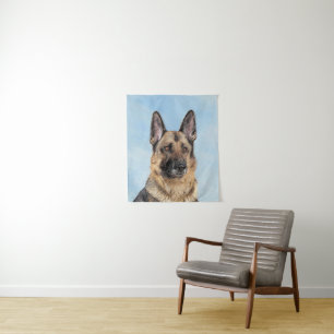 Schilderij van Duitse Herdershond - Mooie Originel Wandkleed