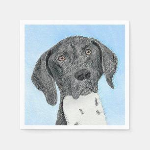 Schilderij van Duitse Staande Hond - Originele Kun Servet