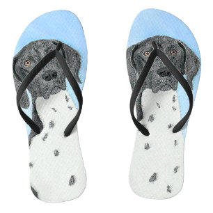 Schilderij van Duitse Staande Korthaar - Originele Teenslippers