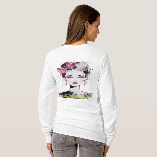 Schilderij van een 21-jarige Franse vrouw T-shirt (Achterkant volledig)