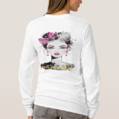 Schilderij van een 21-jarige Franse vrouw T-shirt (Achterkant)