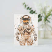 schilderij van een astronaut briefkaart (Staand voorkant)