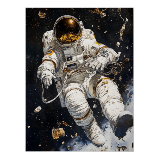 schilderij van een astronaut perfect poster (Voorkant)
