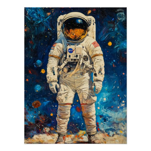 schilderij van een astronaut perfect poster (Voorkant)