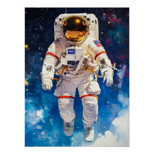 schilderij van een astronaut perfect poster (Voorkant)