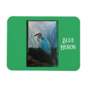 Schilderij van een Blue Heron Flexible Magneet (Horizontaal)