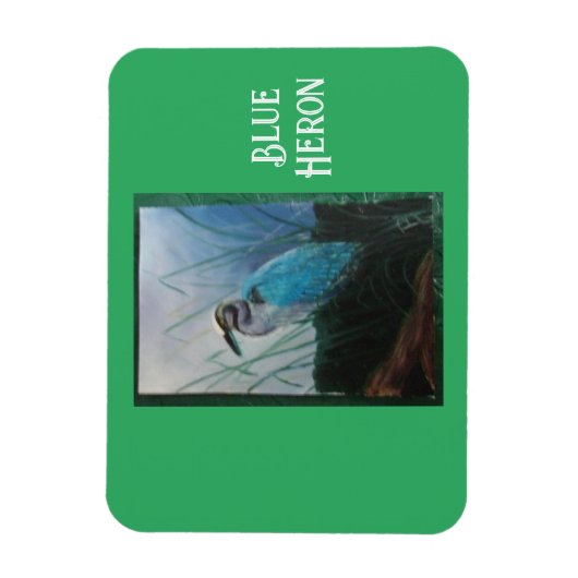 Schilderij van een Blue Heron Flexible Magneet (Verticaal)