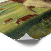  schilderij van een Hereford stier Poster (Hoek)