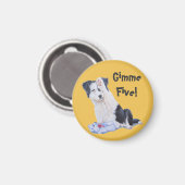 schilderij van een hond van een schattige colliaan magneet (Voorkant / Achterkant)