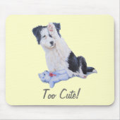 schilderij van een hond van een schattige colliaan muismat (Voorkant)