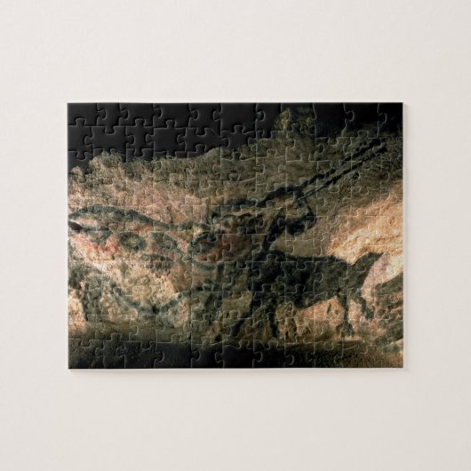 Schilderij van een hoornd dier, c.17000 BC (grot) Legpuzzel (Horizontaal)