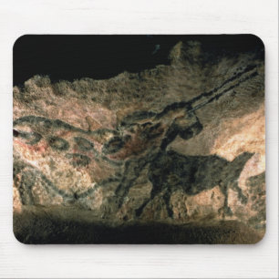 Schilderij van een hoornd dier, c.17000 BC (grot) Muismat